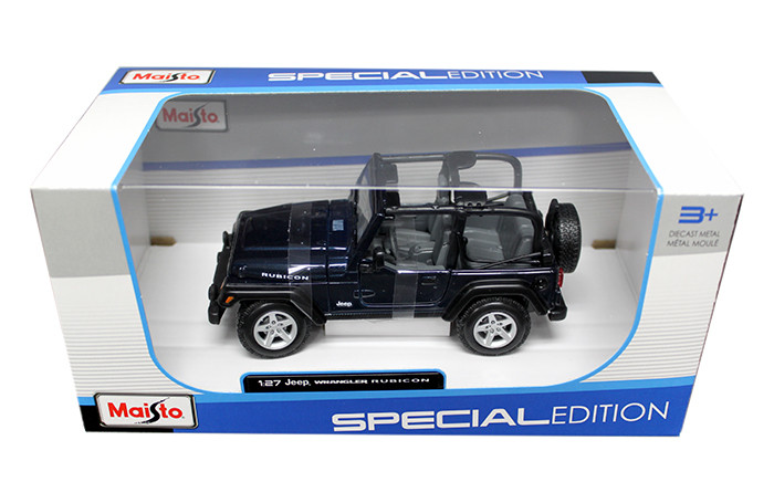 Maisto 1:24 Jeep Wrangler Rubicon (dark Blue) - Special Edition - Diecast