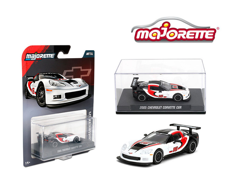 Majorette 1:64 Collector Series Wave 2 2025 - 2005 Chevrolet Corvette C6 R - White Solid Pack - Diecast