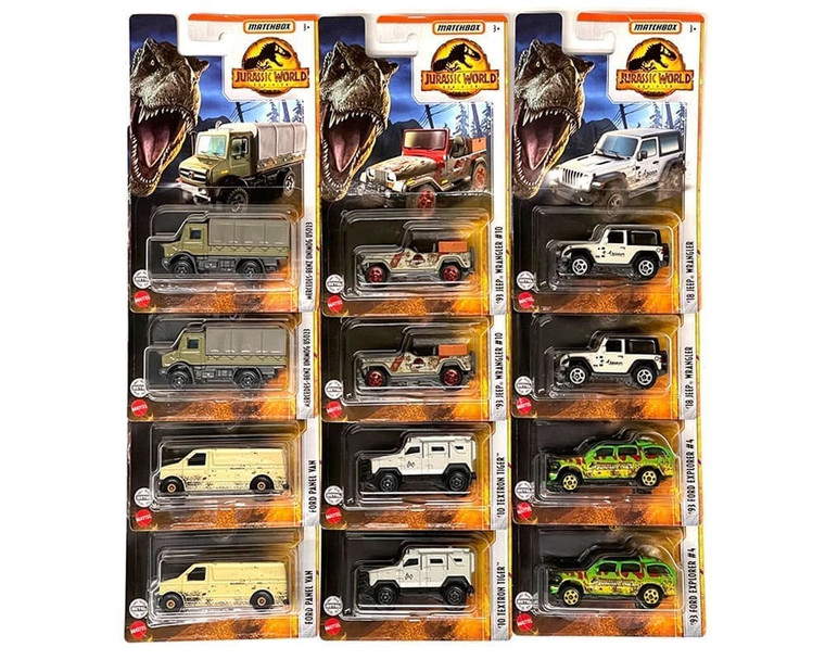 Matchbox 1:64 Jurassic World Vehicles 2022 Assortment Q Case - Diecast
