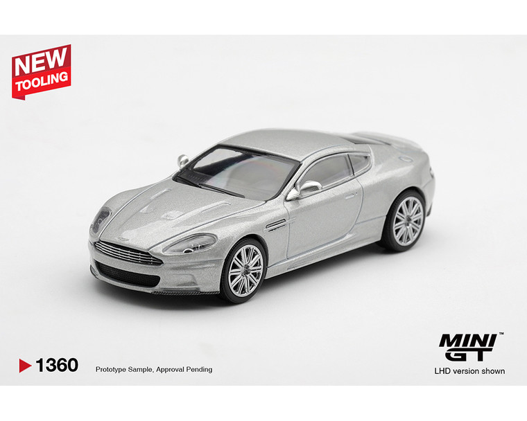 Mini Gt 1:64 Aston Martin Dbs 2008 - Lightning Silver- Limited Edition - Diecast