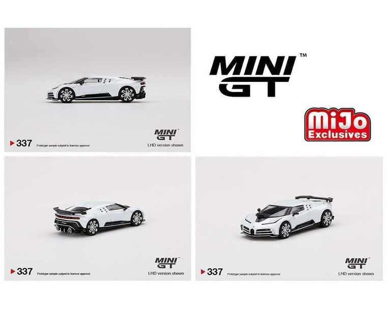 Mini Gt 1:64 Bugatti Centodieci (white) - Mijo Exclusives Limited Edition - Diecast