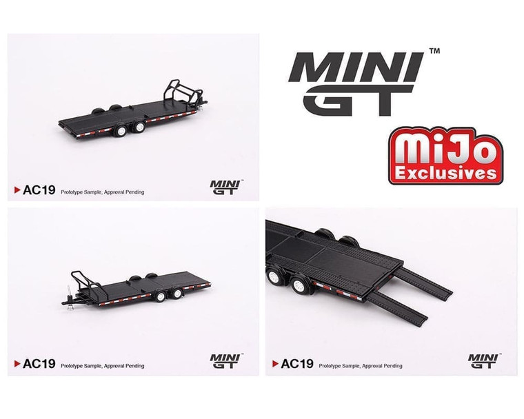 Mini Gt 1:64 Car Hauler Trailer Type B Black - Diecast