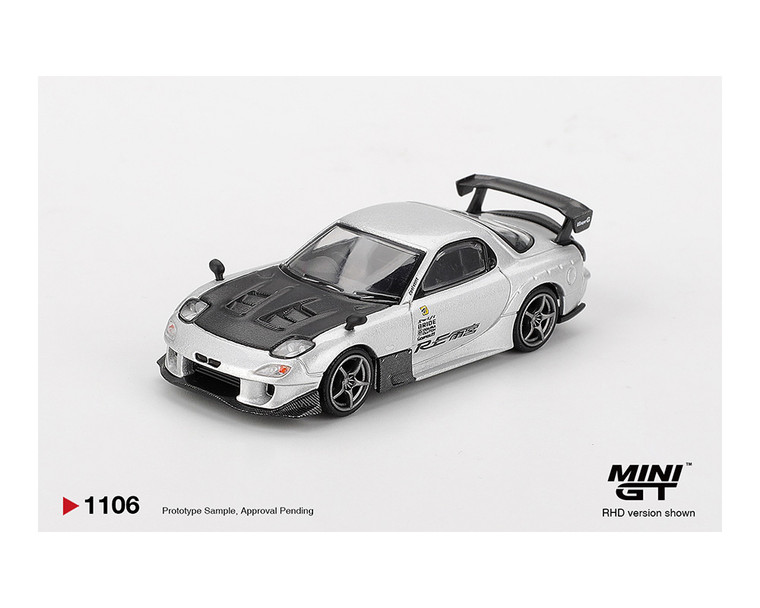 Mini Gt 1:64 Mazda Rx-7 Re-amemiya - Silver Metallic - Diecast