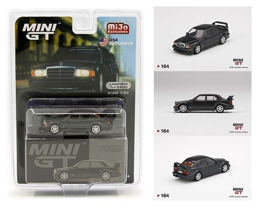 Mini Gt 1:64 Mijo Exclusives Mercedes-benz 190e 2.5-16 Evolution Ii Black Lhd - Diecast