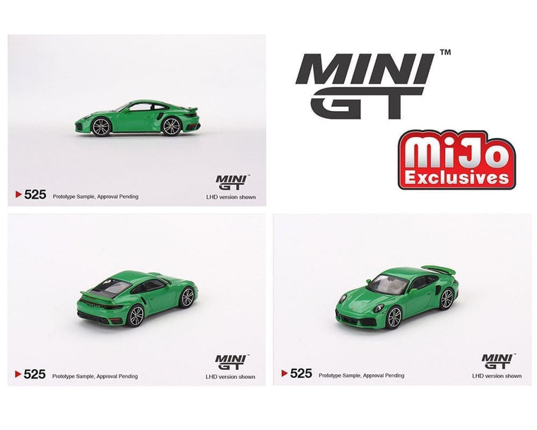 Mini Gt 1:64 Porsche 911 Turbo S Python - Green - Mijo Exclusives - Diecast