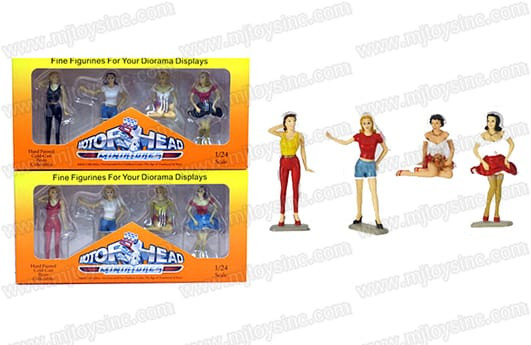 Motor Head 1:24 Women Figure Set Assortment - Diecast