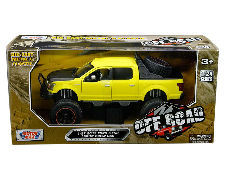 Motormax 1:24 2019 Ford F-150 Lariat Crew Cab - Yellow - Off-road - Diecast