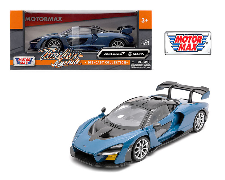 Motormax 1:24 Mclaren Senna - Blue- Timeless Legends - Diecast