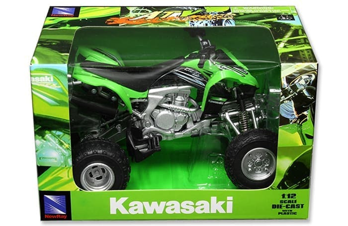 New Ray 1:12 2012 Kawasaki Kfx 450r - Green - Atv - Motorcycle - Diecast