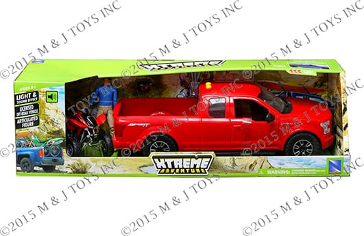 Newray Xtreme Adventure - Ford F-150 & Honda Trx450r With Figure - Diecast