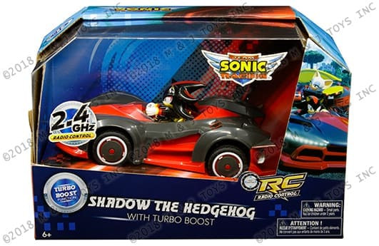 Nkok Radio Control - Team Sonic Racing - Shadow The Hedgehog With Turbo Boost (grey/red) - Diecast