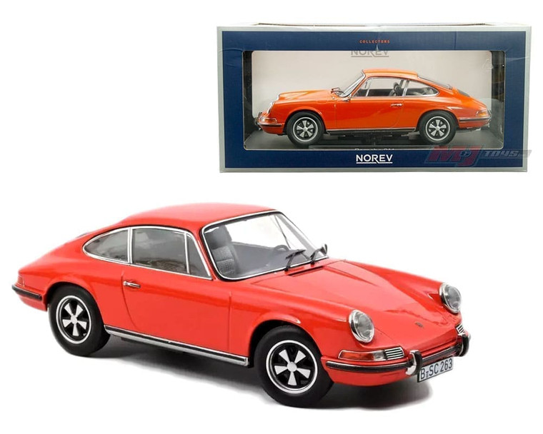 Norev 1:18 1969 Porsche 911 E - Orange - Diecast