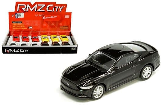 Rmz City Display Tray 3" 2015 Ford Mustang (red, Yellow, Black, White)(pull-back Action) - Diecast