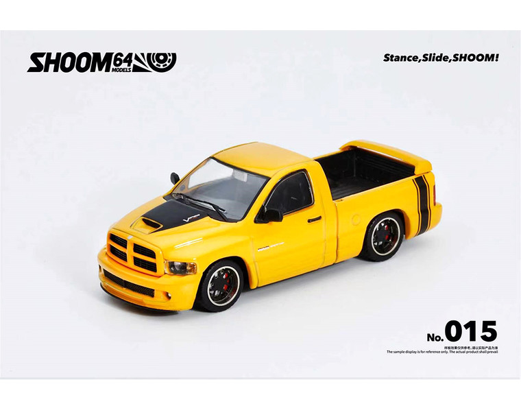 Shoom64 1:64 2003 Dodge Ram Srt-10 Pickup - Yellow - Limited Edition - Diecast