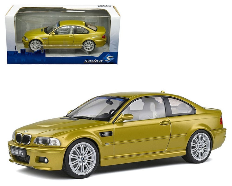 Solido 1:18 2000 Bmw E46 M3 Coupe (phoenix Yellow) - Diecast