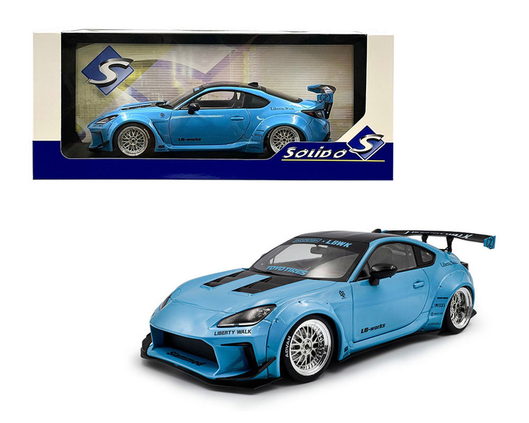 Solido 1:18 2024 Toyota Gr86 Liberty Walk Body Kit - Baby Blue - Diecast