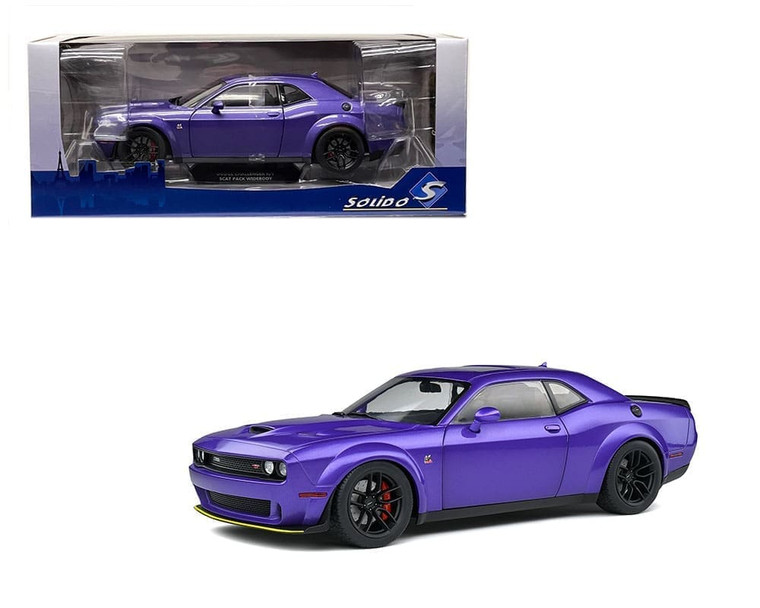 Solido 1:18 Dodge Challenger R/t Scat Pack Widebody - Purple - Diecast