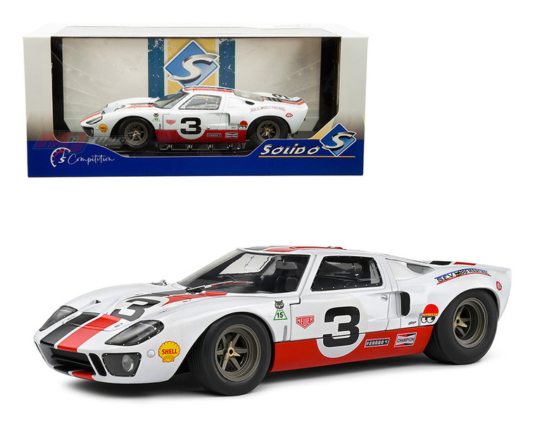 Solido 1:18 Ford Gt40 Mk1 Eric Dean Design 2015 - White - Competition - Diecast