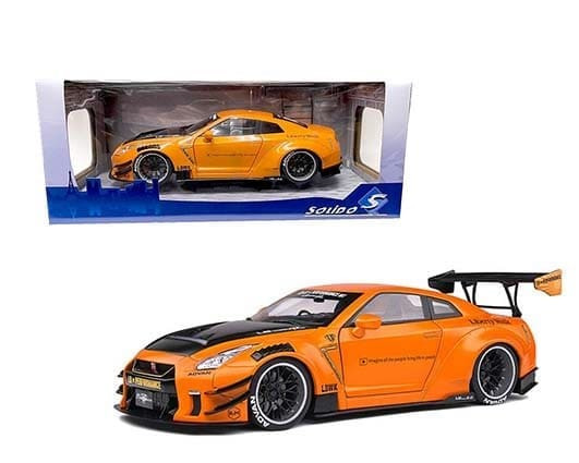 Solido 1:18 Nissan Skyline Gt-r R35 Lbwk Liberty Walk Orange - Diecast