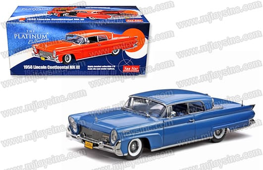 Sunstar 1:18 Platinum 1958 Lincoln Continental Mk Iii Hard Top - Diecast