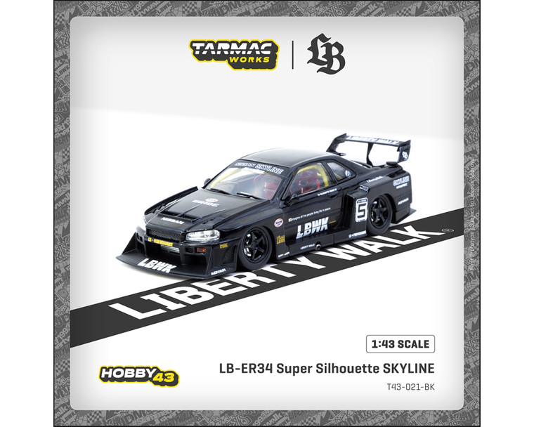 Tarmac Works 1:43 Lb-er34 Super Silhouette Skyline - Black - Diecast