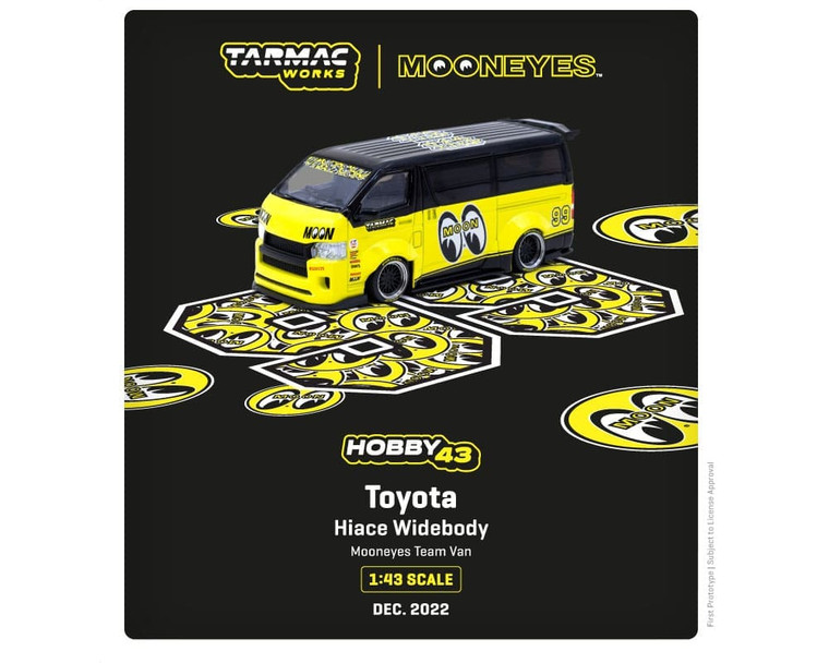 Tarmac Works 1:43 Toyota Hiace Widebody Mooneyes Team Van - Diecast