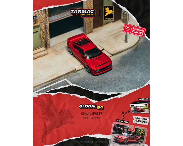 Tarmac Works 1:64 Kimera Evo37 - Red - Global64 - Diecast