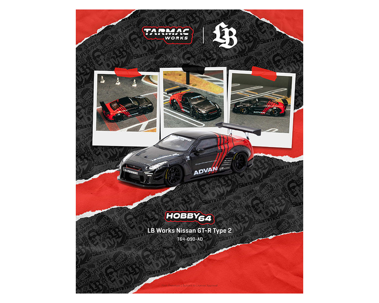 Tarmac Works 1:64 Lb Works Nissan Gt-r Type 2 Advan - Diecast