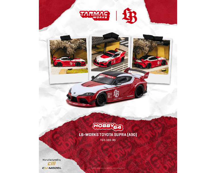 Tarmac Works 1:64 Lb-works Toyota Supra (a90) - Red - Hobby64 - Diecast