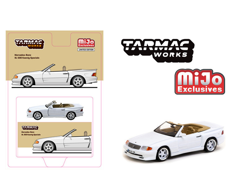 Tarmac Works 1:64 Mercedes-benz Sl 500 Koenig Specials - White - Mijo Exclusives - Diecast