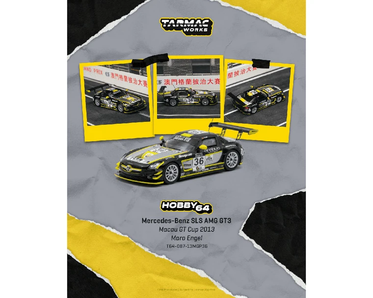 Tarmac Works 1:64 Mercedes-benz Sls Amg Gt3 Macau Gt Cup 2013 Maro Engel - Hobby64 - Diecast