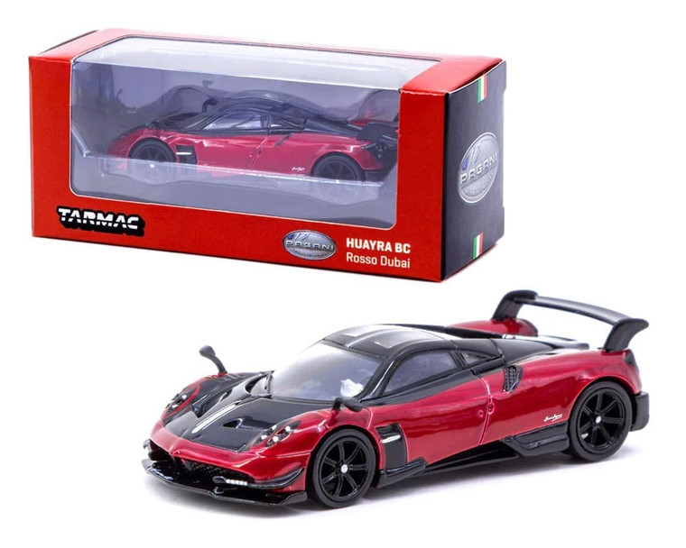 Tarmac Works 1:64 Pagani Huayra Bc Rosso Dubai (red And Black) - Global64 - Diecast