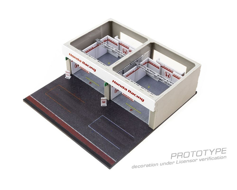 Tarmac Works 1:64 Pit Garage Diorama Honda Racing - Parts64 - Diecast