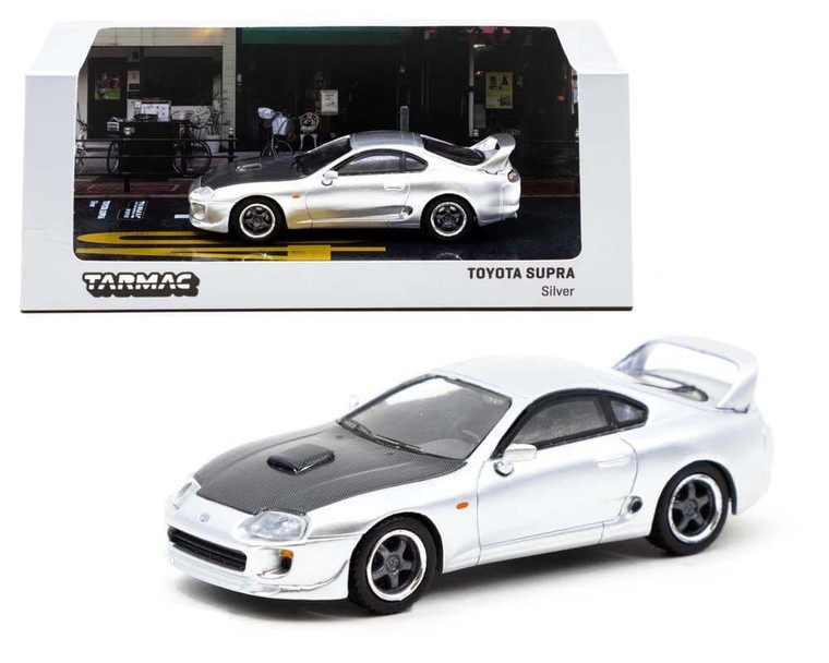 Tarmac Works 1:64 Toyota Supra Silver Hobby64 - Diecast