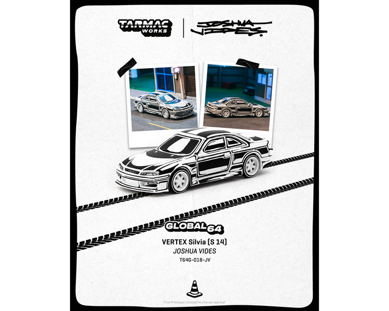 Tarmac Works 1:64 Vertex Silvia S14 - Designed By Joshua Vides - Global64 - Diecast