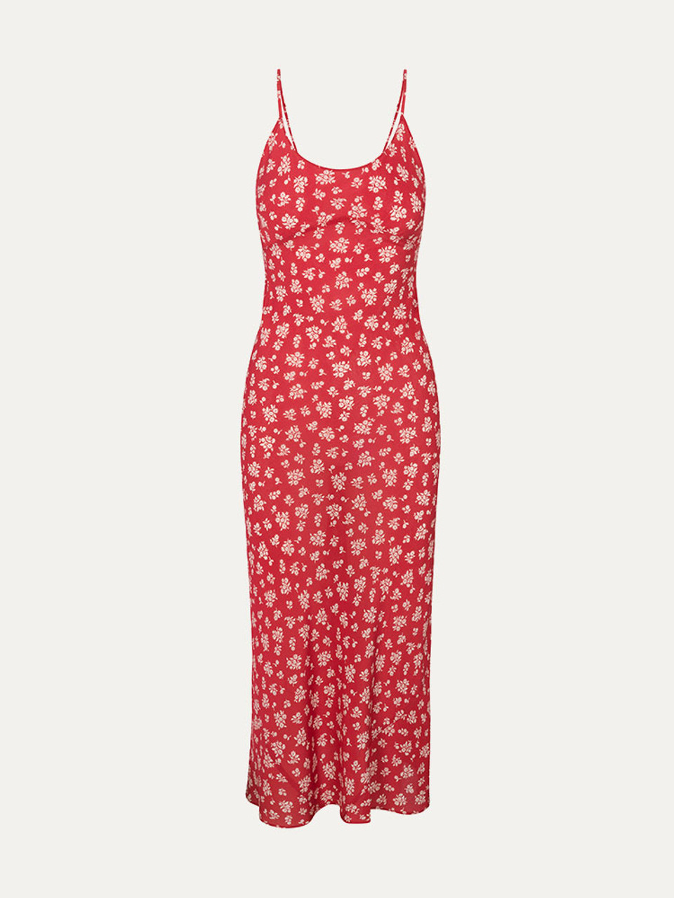 The Iggy Saffron | Red Silk Slip Dress | Réalisation Par