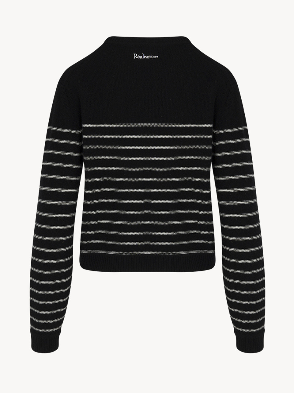 The Ani Sweater | Black and White Striped Cashmere Wool Knit Jumper ...