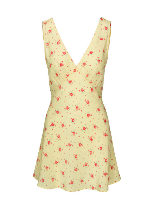 The Isabelli Verona | Yellow Floral Mini Dress | Réalisation Par