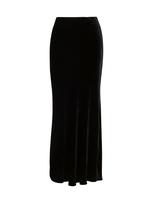 The Joni Black Velvet | Maxi Long Skirt | Réalisation Par