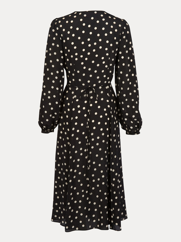 Next black and white spotty dress Clearance