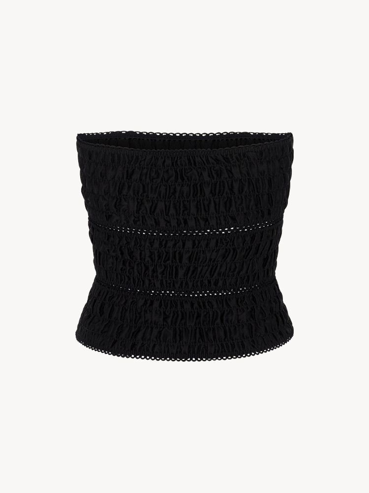 Iman Black | Silk Tube Top | Réalisation Par