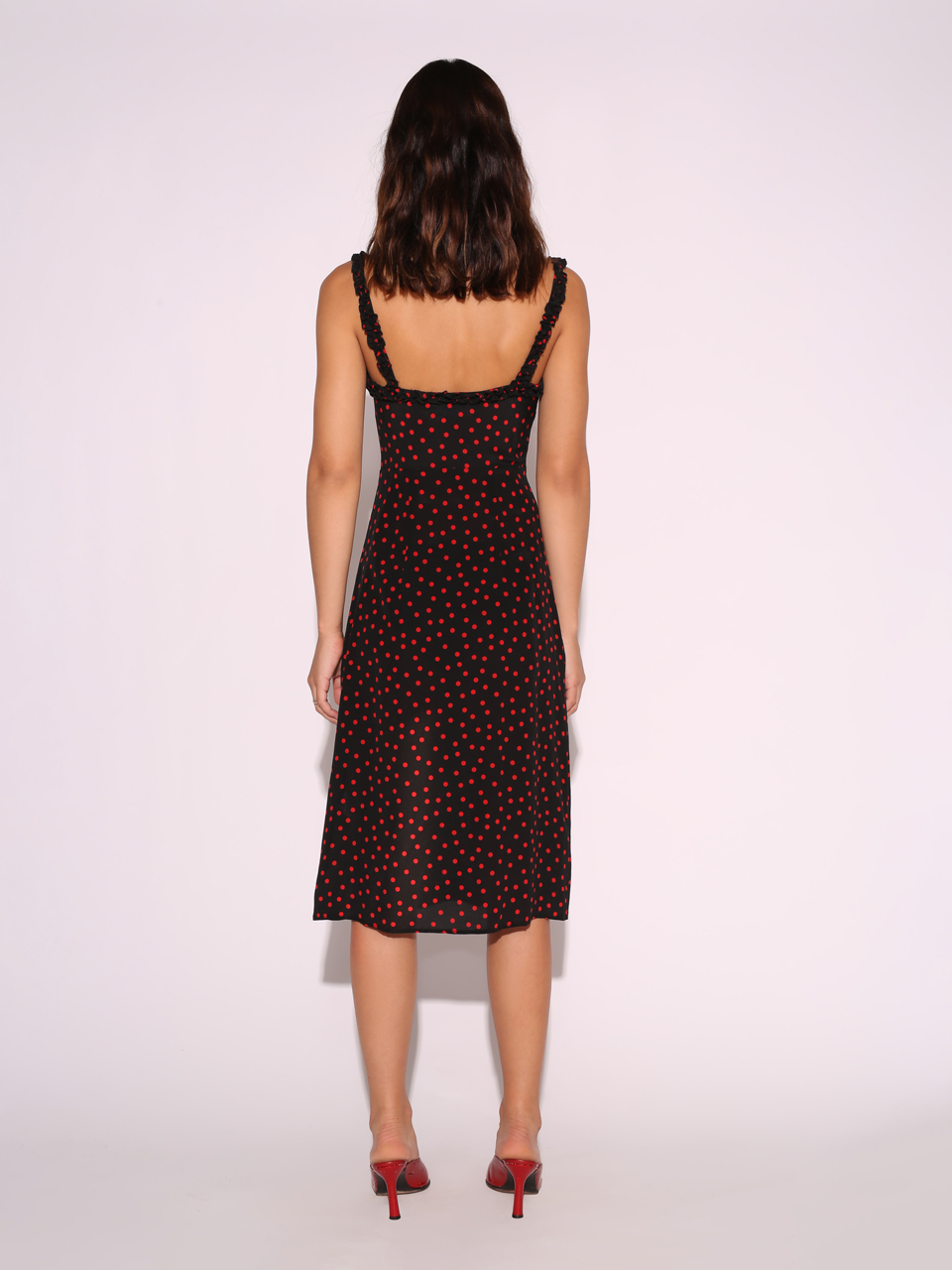 The Juliet Italia Spot Polka Dot Midi Dress Realisation Par