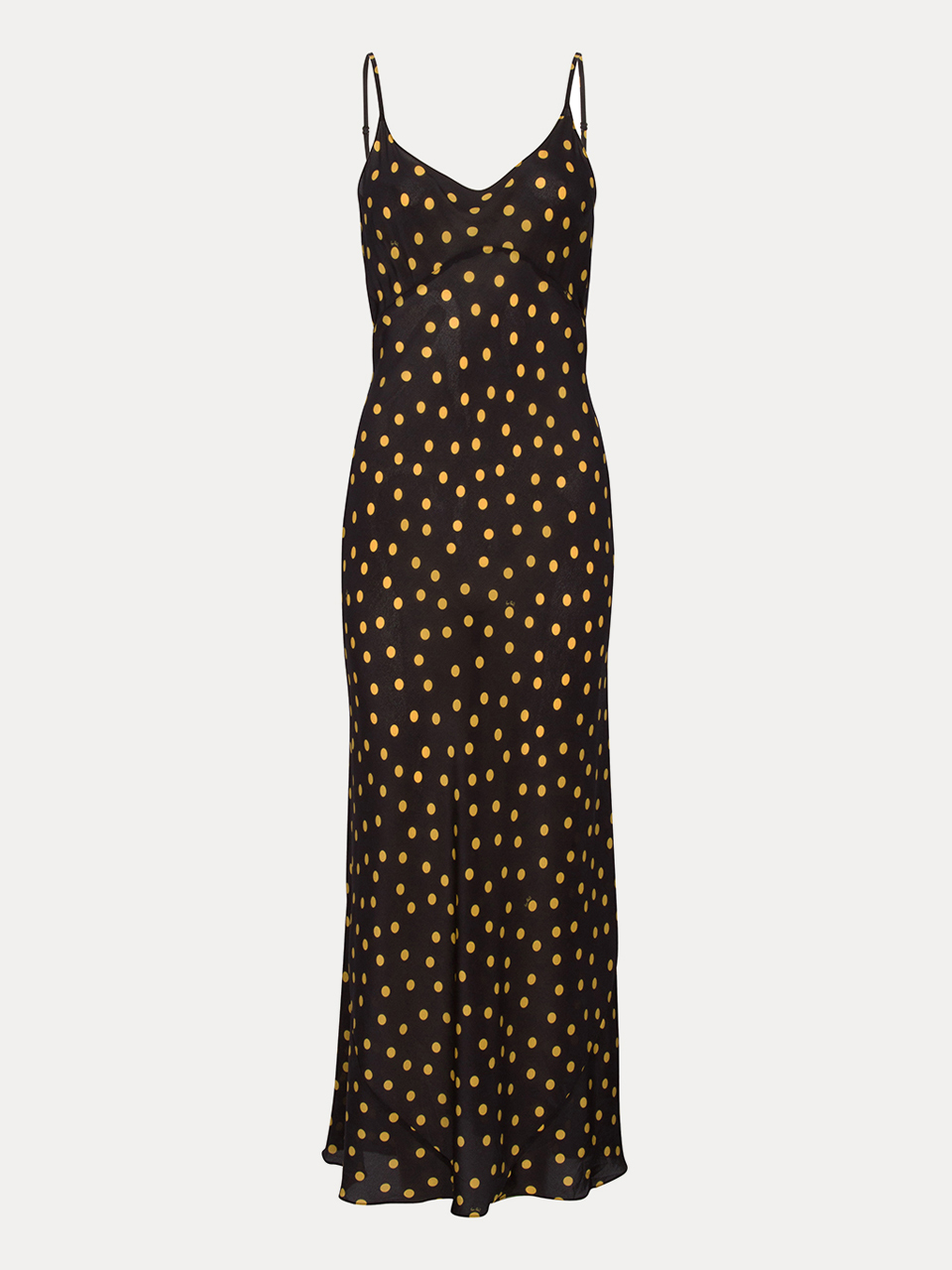 yellow dress polka dots