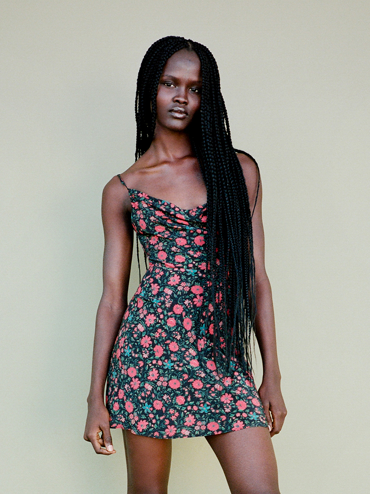 The Montague - Black Batik Floral