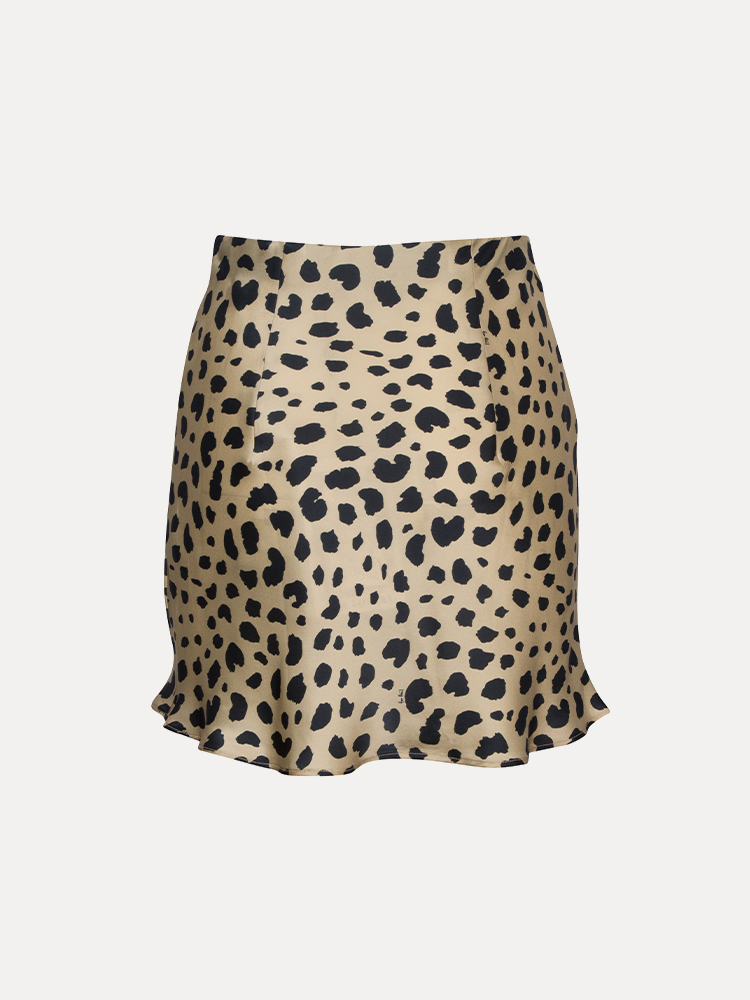 The Cookies in Wild Things | Leopard Print Mini Slip Skirt