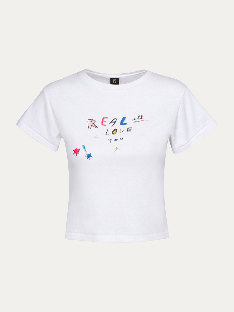 bid analysere anden Real Love Tee | White Classic Baby Tee | Réalisation Par
