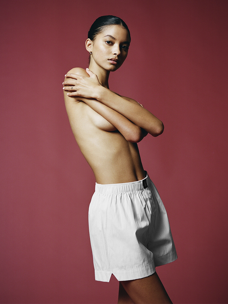 Réal Boxer Shorts, White Cotton Shorts