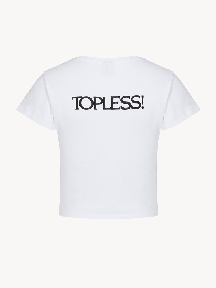 The Topless! Baby Tee | Cropped White T-Shirt | Réalisation Par | T-Shirts