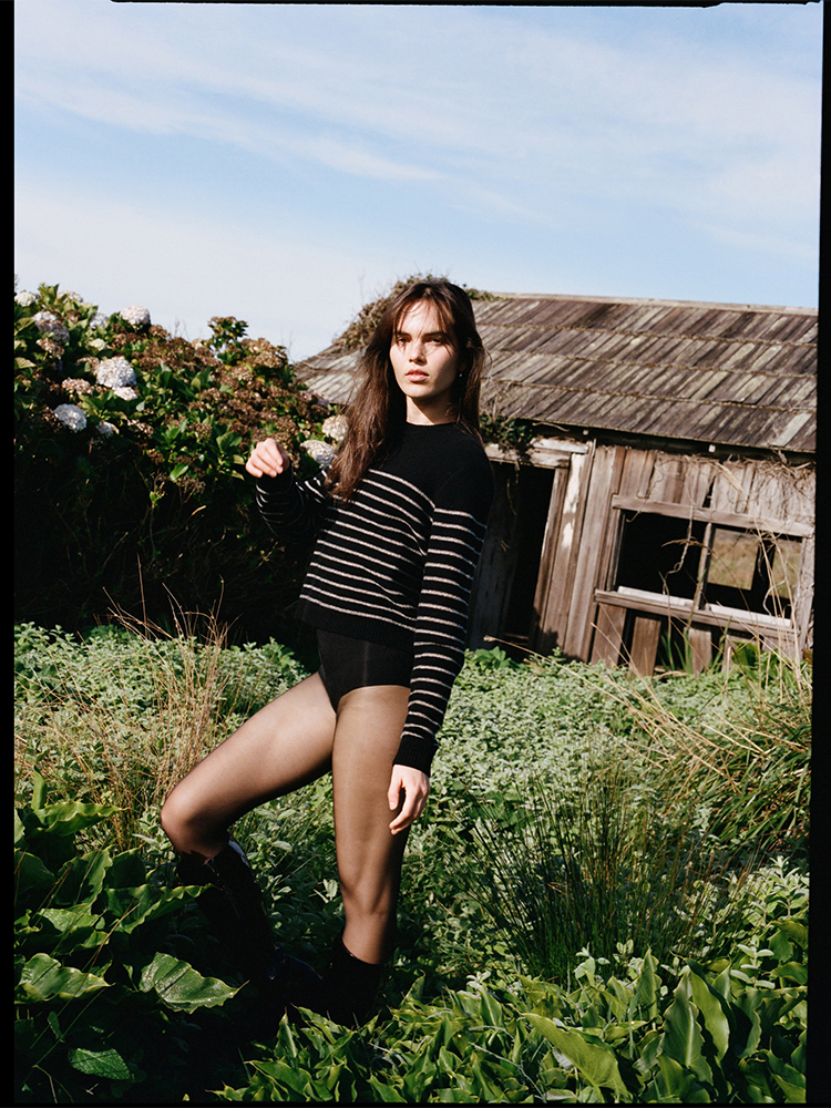 The Ani Sweater | Black and White Striped Cashmere Wool Knit Jumper ...