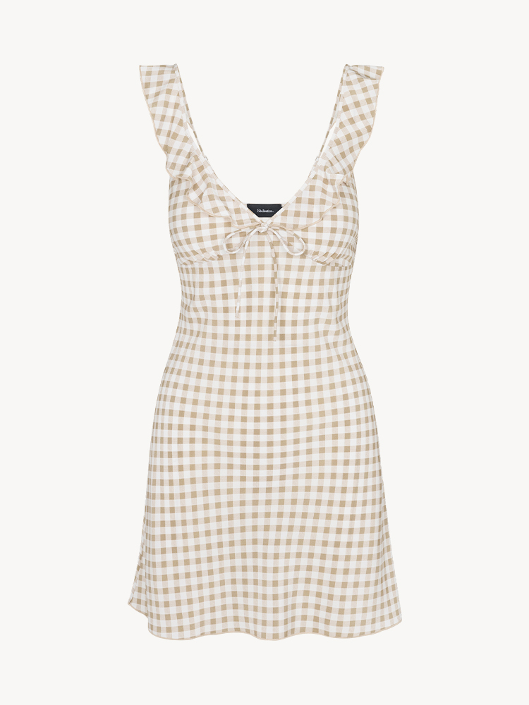 The Hazel - Tan Gingham
